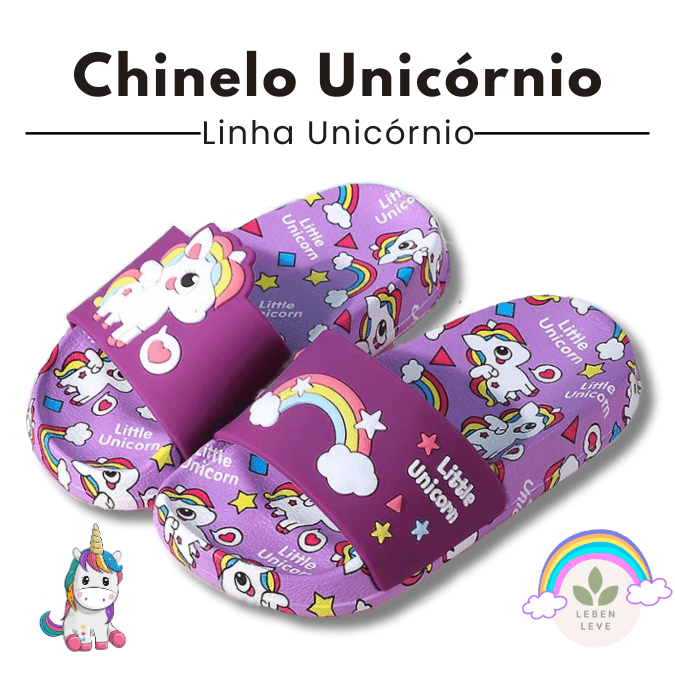 Chinelo Confort Unicórnio